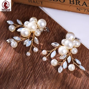2 Chiếc Kẹp Giày Kim Cương Giả Ngọc Trai Handmade Cho Nữ Trang Trí Hợp Kim Thanh Lịch