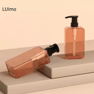 LUImo 200 / 300ml Vuông Trong Suốt Xà Phòng Lỏng Roi Mousse Điểm Đóng Chai Dầu Gội Sữa Tắm Bơm Chainding Xà Phòng Pha SBS