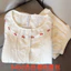 áo cardigan viền bông hình đám mây, dài tay; quần dài; phom rộng; phong cách ngọt ngào, đáng yêu; bộ đồ mặc nhà cho nữ