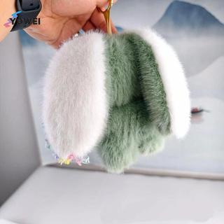 YOWEI Ngọt Ngào Phong Cách Cổ Tích Ren Thỏ Sang Trọng Vinyl Búp Bê Móc Khóa Cho Bapa Mặt Dây Chuyền Treo Trang Trí Quà Tặng Sinh Nhật VN