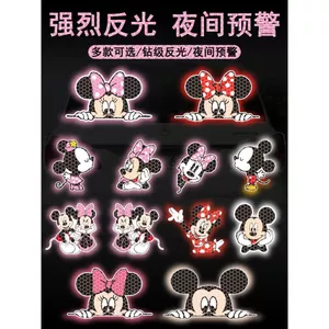 Mickey Điện Xe Phản Quang Miếng Dán Xe Máy Mũ Bảo Hiểm Xe Hơi Miếng Dán Chuột Mickey Hoạt Hình Anime Body Xước Xe Miếng Dán 26.3.22