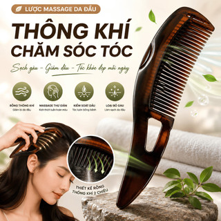 Lược Hỗ Trợ Giảm Gàu Cao Cấp Có Tay Cầm – Lược Massage Da Đầu, Gỡ Rối Tóc, Phồng Chân Tóc Tiện Lợi
