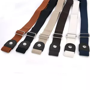 Lười Liền Mạch Thắt Lưng Nữ Quần Jean Co Giãn Eo Nẹp Dụng Cụ Tiện Dụng Vô Hình Thắt Lưng Thắt Lưng Co Giãn Khóa Eo