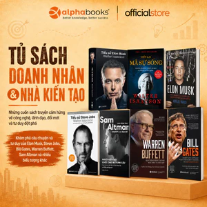 Combo 7 cuốn sách tiểu sử doanh nhân Mỹ: Steve Jobs+ Elon Musk+Bill Gates+Warren Buffet(Alpha Books)