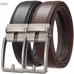 Thắt lưng nam SAIA, Khóa kim loại Da bò Click Thắt lưng da, Dây đeo thắt lưng giải trí kinh doanh có thể điều chỉnh bền bỉ dành cho nam giới