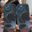 Ốp lưng tương thích cho iPhone 17 Air 16 15 14 13 12 11 Pro X XR XS Max SE 2020 6 7 8 Plus Kem gợn sóng viền cong Motif Bầu trời xanh NYK476