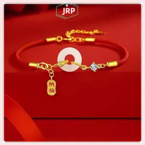 JRP Thời Trang Luy Dây Đỏ Rắn Mặt Dây Chuyền Vòng Tay Nữ Cung Hoàng Đạo Trung Quốc Rắn Năm Vòng Tay Bện Quà Tặng Năm Mới JRP