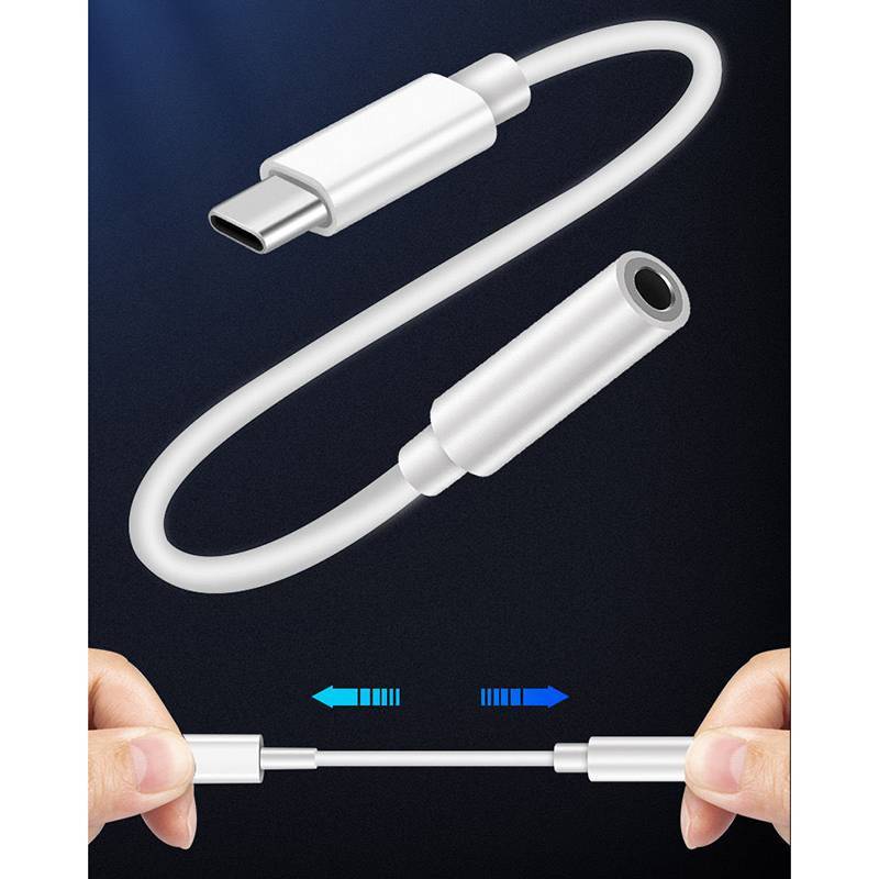 Tai nghe GOAY Type C 3.5 Ja USB C sang 3.5mm Bộ chuyển đổi tai nghe AUX Cáp âm thanh VN