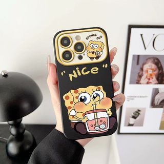 Trà sữa uống bọt biển màu vàng Thích hợp cho iPhone 17 Pro Max Vỏ bảo vệ toàn diện Silicon mềm XR 15 ProMax 11 16 Pro 12 Pro Max 17 13 XS Max 14 Pro Matte Chống sốc