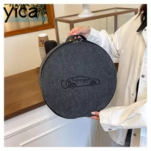 Túi cáp sạc YICA, Túi lưu trữ sạc EV chống sốc tròn / vuông, Túi đựng vải nỉ đa năng cho xe điện