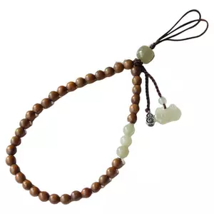Ánh sáng thơm tự nhiên Gỗ đàn hương xanh tự nhiên Dây điện thoại di động Dây đeo cổ tay Dây đeo cổ tay Phong cách Trung Quốc Phong cách Trung Quốc Dây buộc hạt có giá trị cao 6.23