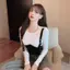 Niche Design Feel Fake Two-Piece Top Gợi cảm Skinny Slimer Look Áo thun dài tay