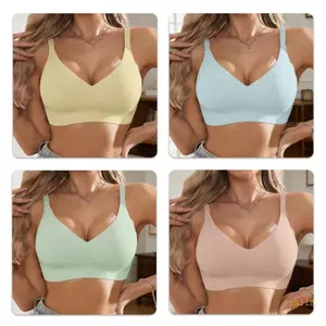 Exhila Linh Hoạt Push Up Bralette Nylon Blend Vải Bảo Vệ Toàn Diện Áo Ngực Cổ Chữ V Quần Lót Cho Tập Luyện Và Phòng Chờ