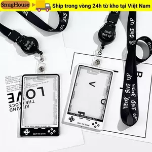 SNUGHOUSE 1 Cái Đựng Thẻ, Màn Hình Kpop Bảo Vệ Thẻ Học Sinh, Thời Trang Hàn Quốc Sáng Tạo Với Dây Đựng Photocard Trong Suốt Đồ Dùng Học Sinh