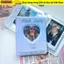 SUNKISSD Photocard Giá Đỡ, Album Thẻ Tình Yêu Mini 3 Inch Trái Tim Tình Yêu, Với 36 Túi PVC Rỗng Thần Tượng Thẻ Thu Thập Sách Photocard Bộ Sưu Tập