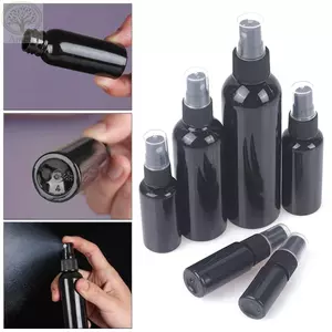 AMLU 1 Chai Xịt Có Thể Đổ Lại, Phụ Kiện Du Lịch 20 / 30 / 50 / 60 / 100ml Bình Tưới Nước Hoa Mỹ Phẩm Dưỡng Da Mặt Di Động Màu Đen Rỗng Nhựa Sub-Bottling