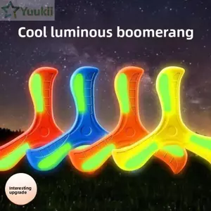 YUUKII Dạ Quang Boomerang, EVA Mềm Tương Tác Trẻ Em Boomerang, Giáo Dục Sớm 360 Độ Trở Lại Spinner Bay Tên Lửa Đồ Chơi Người Lớn-kids
