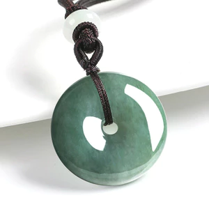 Một Hàng Hóa Dầu Xanh Khóa An Toàn Mặt Dây Chuyền Sáp Hạt Băng Nam Nữ Ngọc Mặt Dây Chuyền