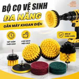 Bộ Cọ Vệ Sinh Gắn Máy Khoan Điện Đa Năng Cọ Nhà Tắm Sofa Sàn Gạch Ron Bồn Rửa Cầm Tay