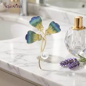 AqToCna Hoa Nhiều Màu Sắc Thổ Cẩm Nữ Cỏ Ba Lá Iris Cây Pin Thời Trang Cho Ngày Lễ Đảng Đầm Khăn Túi Trang Trí AqToCna