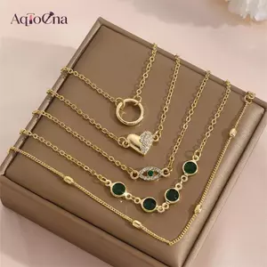 AqToCna 4 / 5 Chiếc Kim Cương Giả Bướm Trái Tim Tình Yêu Kim Loại Rỗng Vòng Tay Thời Trang Vintage Giả Đá Quý Vòng Tay Dành Cho Nữ Cổ Tay Trang Sức AqToCna