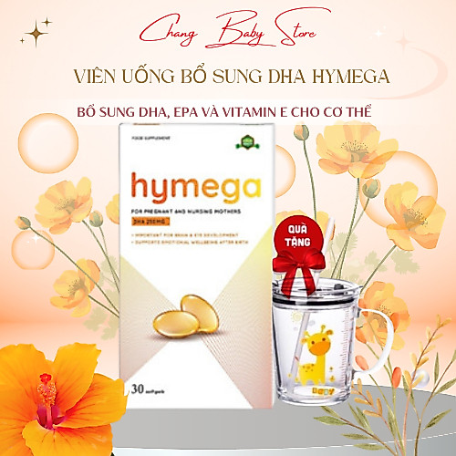 DHA EU tinh khiết Aplicaps Hymega - Viên uống bổ sung DHA hàm lượng cao, EPA, vitamin E hộp 30 viên