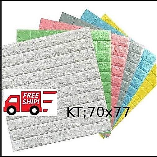【Xả kho - giảm giá】Xốp Dán Tường 3D Giả Gạch-Decal Dán Tường-giá rẻ -cách âm-cách nhiệt loại 1 siêu dính-Blue Whale