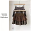 Milyfashion Khâu Hoa Kẻ Sọc Bánh Lông Tơ Váy Ngắn Eo Cao Giảm Tuổi Váy Hai Lớp Mùa Hè Phong Cách Mới Y2K QS6R