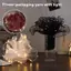 GCDHome 2M LED Chiếu Sáng Ren Lưới Hoa Gói Giấy Sợi Hoa Paaging Cho Đám Cưới Sinh Nhật Tặng HOT