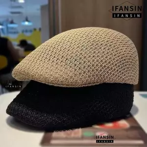 Mũ nồi lưới IFASIN, Mũ Newsboy thiết kế trơn trơn thoáng khí, Móc mỏng cổ điển rỗng có thể điều chỉnh Mũ họa sĩ cổ điển dành cho nam và nữ