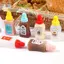 2 Chai Nước Sốt Gia Vị Mini Di Động Chai Sốt Cà Chua Salad Hộp Đựng Cho Hộp Cơm Trưa Bento Phụ Kiện Nhà Bếp ELWW