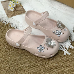 2026 Phong Cách Mới Ballet Lỗ Giày Nữ Mặc Ngoài eva Mùa Hè Dép Baotou Bên Ngoài Mặc Dép Chống Trơn Trượt Dây Đeo Kim Cương