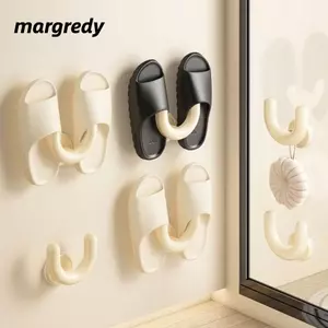 MARGREDY 1 Móc Treo Giày, Giá Dép Treo Tường Không Khoan, Giá Đựng Đồ Thoát Nước Hình Chữ U Đa Năng Cho Phòng Tắm