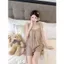 Bộ đồ ngồi yếm nữ In hoa tinh tế để thư giãn trong nhà nhẹ nhàng hàng ngày và những dịp giải trí gia đình thông thường