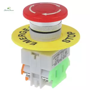 Nắp Nấm 1NO 1NC DPST Nút Nhấn Dừng Khẩn Cấp AC 660V 10A Công Tắc mới