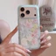 Lily Flowers Ice Fog Frosted Phone Case Cho iPhone 17 Pro Max 16 15 14 13 Vỏ Bảo Vệ Chống Sốc