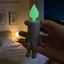 {AKIN} Hình nến phát sáng in 3D Tượng nến mô phỏng phát sáng trong bóng tối Đèn ngủ LED để trang trí bàn phòng ngủ gia đình trong nhà {a}