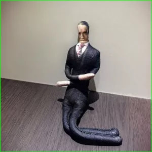 PS1 Hannibal Lecter Plushie Có Thể Uốn Cong Dây Khung Sang Trọng Búp Bê Ngộ nghĩnh Meme Đồ Chơi Nhồi Bông SP1