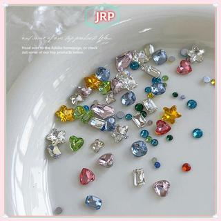 JRP 50 Chiếc Kim Cương Giả Móng Tay Nghệ Thuật Quyến Rũ Hình Đặc Biệt Mũi Nhọn-Bottom Đầy Màu Sắc Pha Lê Ngọc Cho Mặt Quần Áo Giày Trang Trí Đồ Dùng Làm Móng Tay JRP