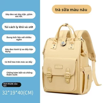 Balo bỉm sữa thời trang cao cấp, chống thấm nước sức chứa lớn, đa năng tiện lợi cho mẹ bỉm sữa hiện đại