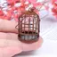 HFTOY 1: 12 Phụ kiện nhà búp bê kim loại thu nhỏ lồng chim trang trí nhà búp bê ~