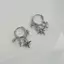 JRP Xanh Zircon Ngôi Sao Tám Cánh Mặt Dây Chuyền Bông Tai Nữ Màu Bạc Ngôi Sao sel Tai Bule Y2K Món Quà Trang Sức JRP