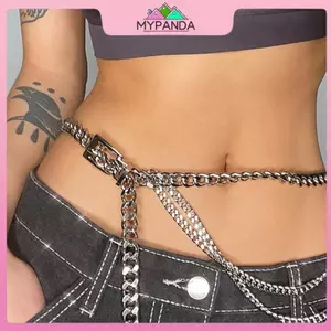 MYPANDA Dây Xích Kim Loại Nhiều Lớp Dây Thắt Lưng Nữ Dây Thắt Lưng Dài sel Dây Xích Đầm Quần Jean Thắt Lưng Nữ Thắt Lưng Dây Xích Cơ Thể Nữ.