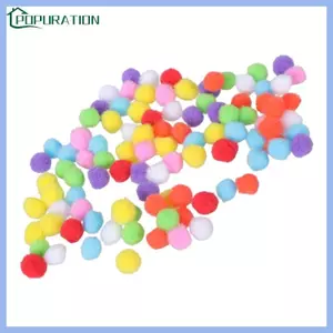 POP 100 Bộ Các Loại 8 Mm Màu Hỗn Hợp Mềm Lông Tơ Pom Poms Pompoms Hot