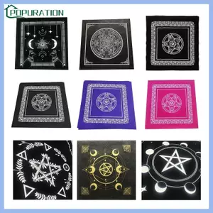 POP Chiêm Tinh Học Nhung Thẻ Pad Game Tarot Card Khăn Trải Bàn Pentagram Vải Altar
