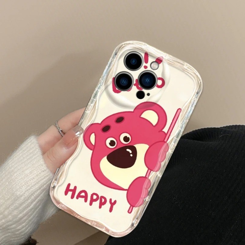 Dành Cho Tecno Spark 10 Pro 20C 10C 30 30C GO1 1S GO 2025 GO 2024 Camon 30 Phim Hoạt Hình Dễ Thương L-Lotso Gấu Hồng 3D Wave Case Bìa Mềm