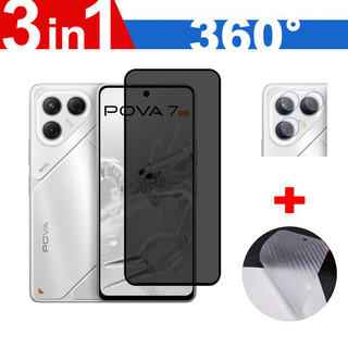 Bảo vệ ống kính máy ảnh & chống gián điệp Kính cường lực cho Tecno Pova 7 5G Bảo vệ màn hình riêng tư đầy đủ cho Tecno Pova 7 Curve Ultra 4G 5G Camon 40 pro 4G 5G Trở lại phim