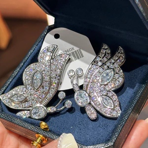 Bán buôn bông tai bướm sang trọng Zircon thời trang Hàn Quốc