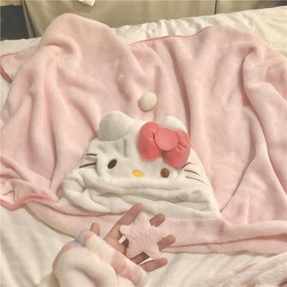 【BabyJoy】Chăn choàng có mũ trùm Kuromi dễ thương,Chăn Quấn Có Mũ Trùm Đầu,Phù hợp cho học sinh và dân văn phòng