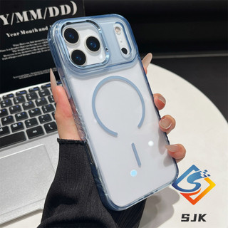 Ốp điện thoại trong suốt từ tính pha lê trong suốt sang trọng 17 Series cho IPhone 15 16 17 Pro Max 17Air Vỏ cứng chống sốc